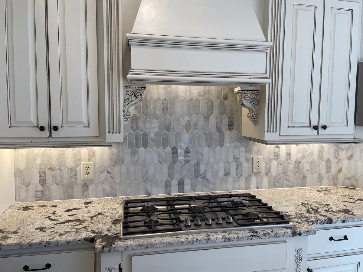 Kitchen backsplash by Peter's Tile