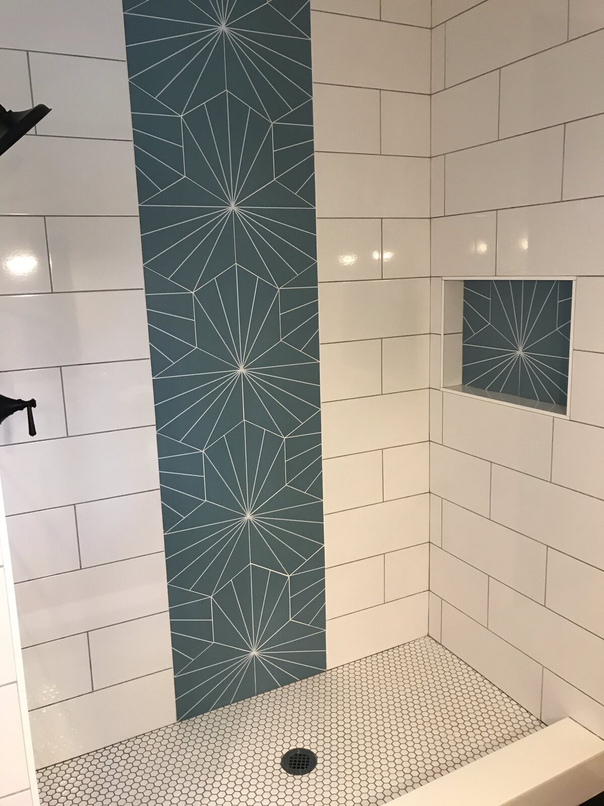 Bathroom tile installation by Peter's Tile