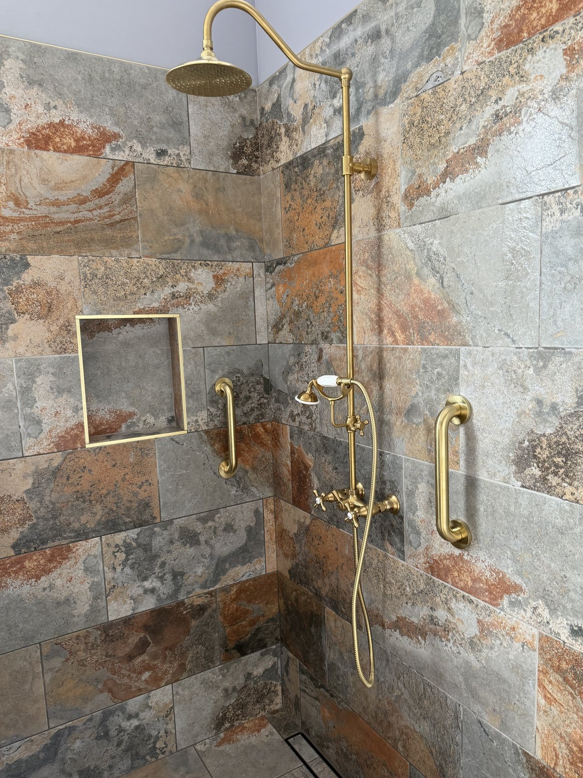 Bathroom tile installation by Peter's Tile