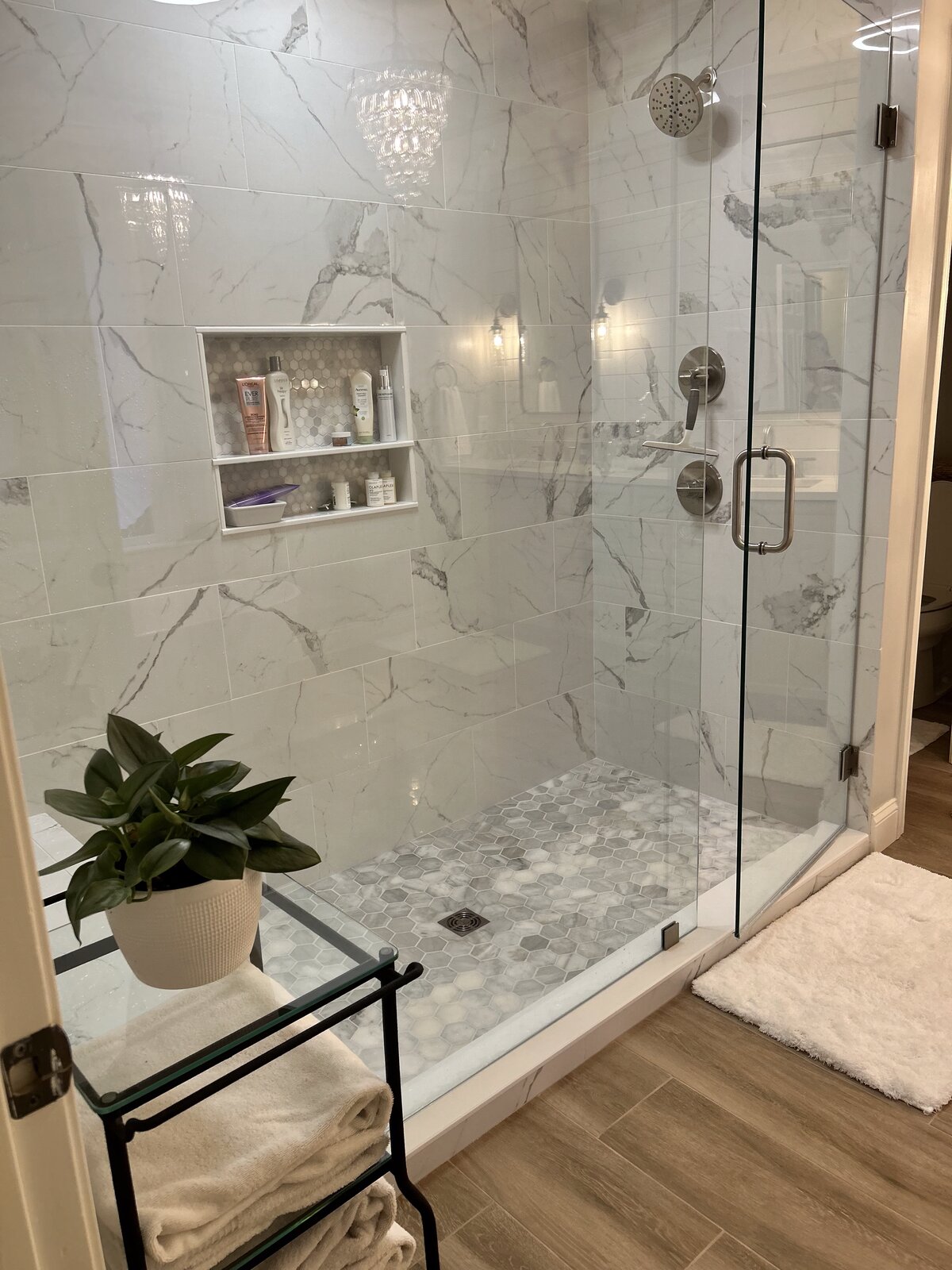 Bathroom tile installation by Peter's Tile