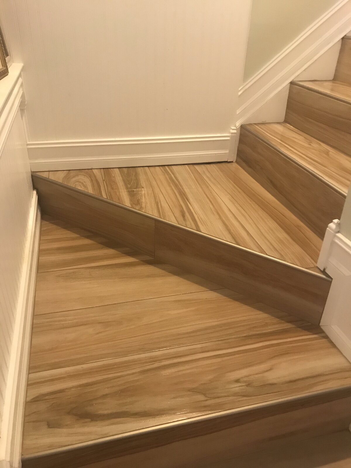 Tile floor installation by Peter's Tile