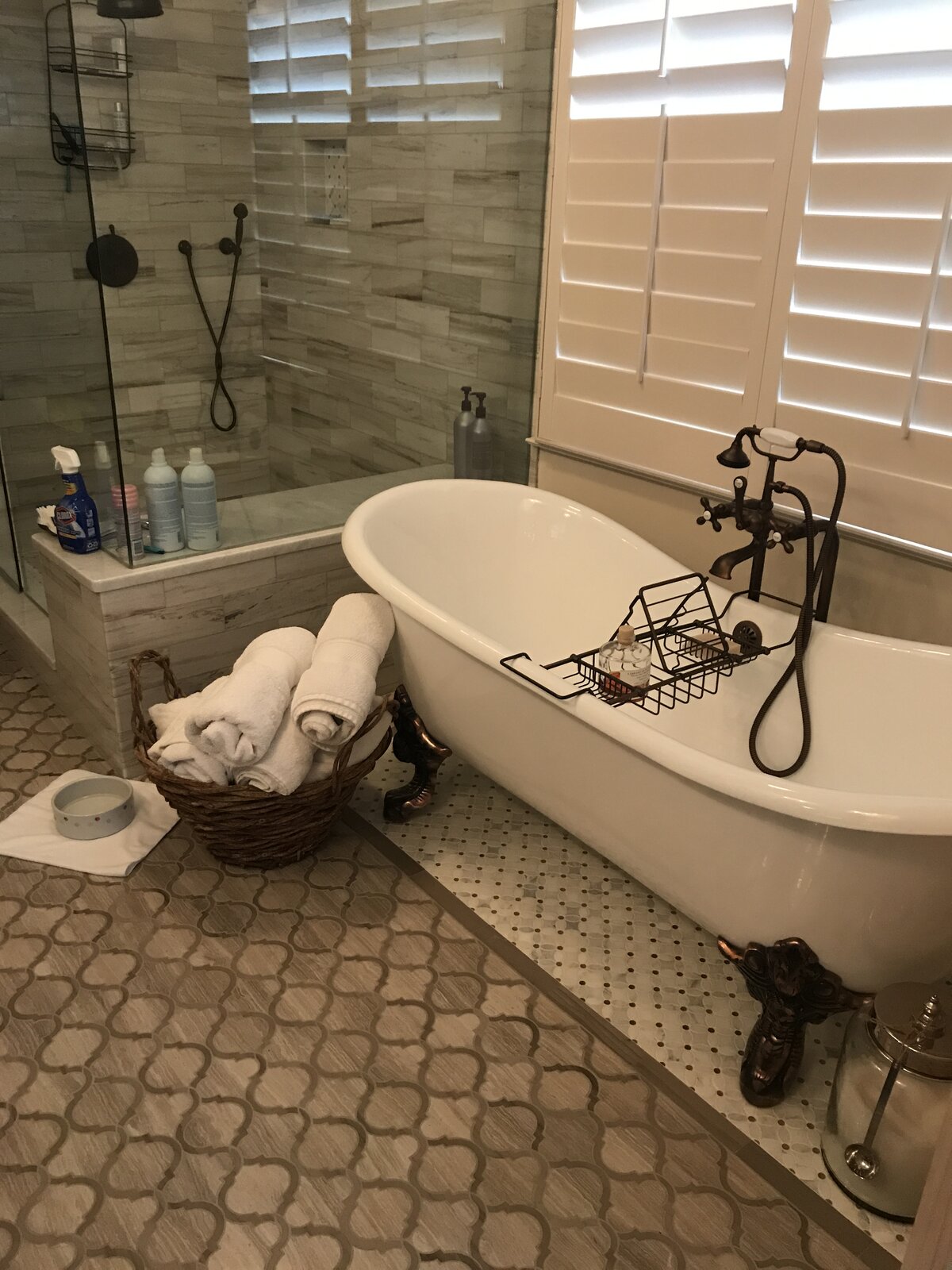 Tile floor installation by Peter's Tile