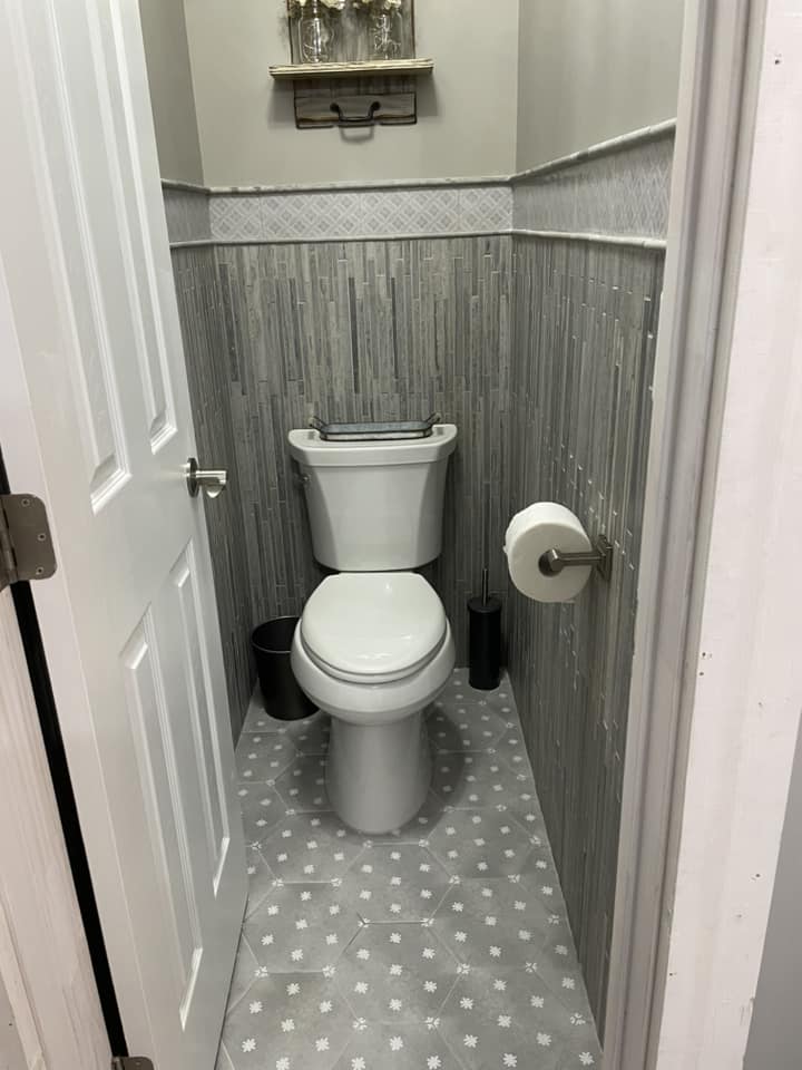 Tile floor installation by Peter's Tile